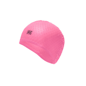 pink bubble swim cap