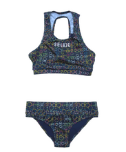 Load image into Gallery viewer, SELKIE TOKYO BIKINI PANT IN MIDNIGHT BLUE BUBBLE PRINT