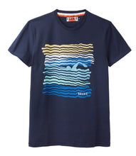 Load image into Gallery viewer, SELKIE MEN'S WAVE TEE - NAVY