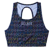 Load image into Gallery viewer, SELKIE TOKYO BIKINI TOP IN MIDNIGHT BLUE BUBBLE PRINT
