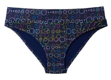 Load image into Gallery viewer, SELKIE TOKYO BIKINI PANT IN MIDNIGHT BLUE BUBBLE PRINT