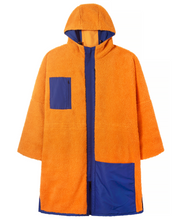 Load image into Gallery viewer, Thick Orange quick wicking sherpa fleece lining throughout the robe and inner hood