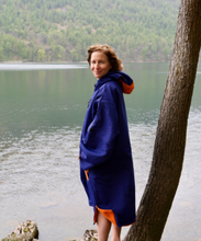 Load image into Gallery viewer, Navy Selkie recycled robe