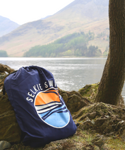 Load image into Gallery viewer, Navy Selkie recycled robe bag
