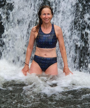 Load image into Gallery viewer, SELKIE TOKYO BIKINI TOP IN MIDNIGHT BLUE BUBBLE PRINT